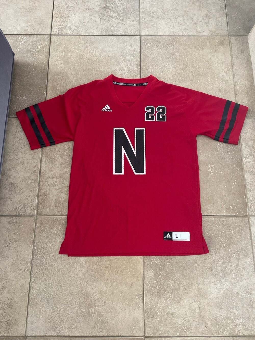 2012 ADIDAS #22 TECHFIT JERSEY NEBRASKA CORNHUSKERS HUSKERS JERSEY SIZE LARGE